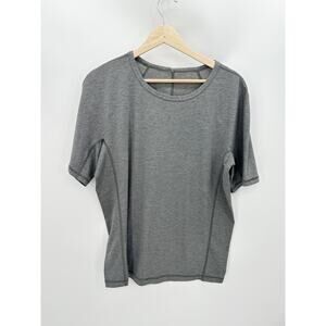 Lululemon T-Shirt Men Large Grey Short Sleeve Crew Neck Activewear Tee Shirt